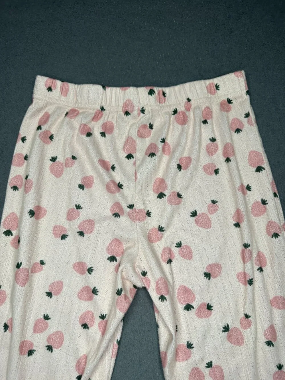 Girls Pajama Pants Light Pink Strawberry Size L 10/12 Jellifish Kids